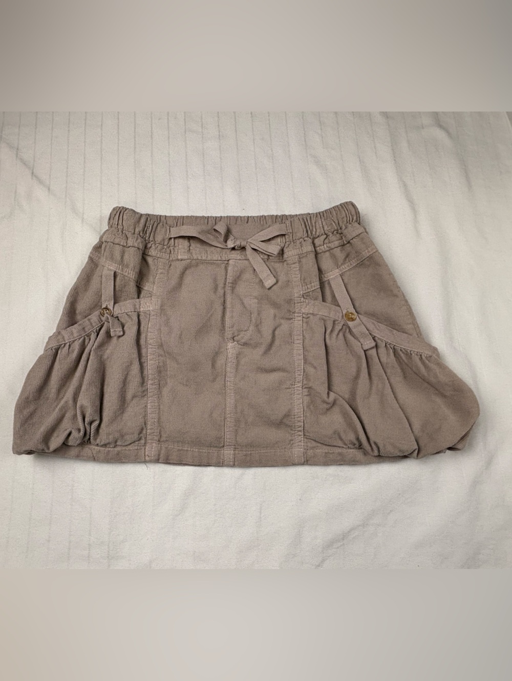 NWT Tenly girls 10 M cordoroy parachute Skirt in Taupe
